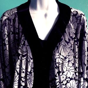 Maggie Sweet Jacket Black and Silver Velvet Top